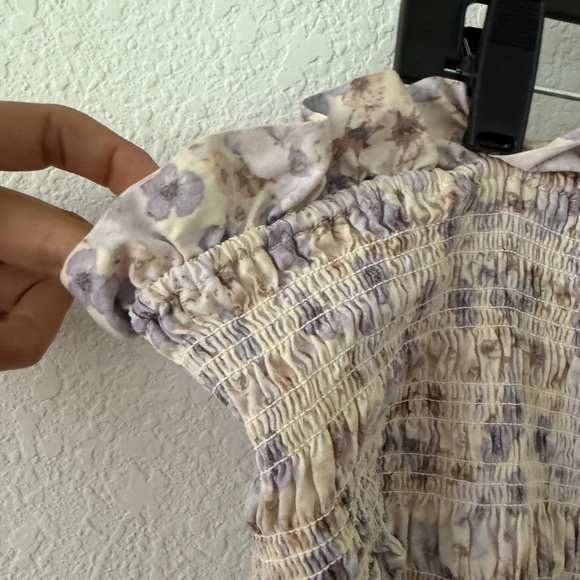 Floral Dress in Cream and Purple - Picture 4 of 10